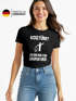 Damen T-Shirt Kostüm? Ich bin nur zum Saufen hier Spruch Anti Fasching Karneval Muffel Fun-Shirt Slim Fit Moonworks®preview