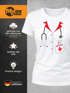 Damen T-Shirt Krankenschwester Ärztin Arzthelferin Fasching Karneval Kostüm Verkleidung Slim Fit Moonworks®preview
