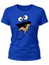 Damen T-Shirt Krümelmonster Cookie Monster Fasching Karneval Kostüm Verkleidung Slim Fit Moonworks®preview