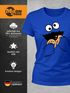 Damen T-Shirt Krümelmonster Cookie Monster Fasching Karneval Kostüm Verkleidung Slim Fit Moonworks®preview