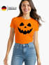 Damen T-Shirt Kürbis Halloween Party Kostüm Fasching Herbst Frauen Fun-Shirt lustig Moonworks®preview