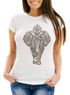 Damen T-Shirt Mandala Elefant Elephant Boho Ethno Slim Fit Neverless®preview