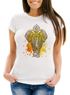 Damen T-Shirt Mandala Elefant Elephant Boho Ethno Slim Fit Neverless®preview