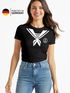 Damen T-Shirt Matrose Matrosin Sailor Fasching Fastnacht Kostüm Karneval Verkleidung lustig Slim Fit Moonworks®preview