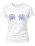 Damen T-Shirt Meerjungfrau Muschel BH Fasching Karneval Mermaid Nixe Kostüm Moonworks®preview