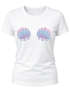 Damen T-Shirt Meerjungfrau Muschel BH Fasching Karneval Mermaid Nixe Kostüm Slim Fit Moonworks®preview