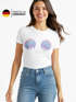 Damen T-Shirt Meerjungfrau Muschel BH Fasching Karneval Mermaid Nixe Kostüm Slim Fit Moonworks®preview