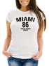 Damen T-Shirt Miami South Beach Break Spring Slim Fit Neverless®preview