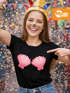 Damen T-Shirt - Muschel BH Aufdruck - Fasching Karneval Ersatz Verkleidung Mermaid Meerjungfrau Last Minute Kostüm Funshirt Slim Fit Moonworks®preview