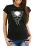 Damen T-Shirt Neverless Skull Totenkopf Hipster Triangle Slim Fit Neverless®preview