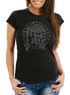 Damen T-Shirt Odin Ragnar Gott Nordisch Runen Valhalla Wikinger Frauen Mythologie Slim Fit Neverless®preview