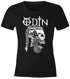 Damen T-Shirt Odin Totenkopf Bart Nordische Mythologie Odin Fashion Streetstyle Slim Fit Neverless®preview