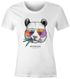 Damen T-Shirt Panda Bär Aufdruck Tiermotiv mit Sonnenbrille Fashion Streetstyle Slim Fit Neverless®preview