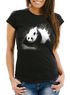 Damen T-Shirt Panda Splash Slim Fit Moonworks®preview