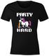 Damen T-Shirt Party Hard kotzendes Einhorn Fun-Shirt Saufsprüche Spruch lustig Moonworks®preview