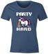 Damen T-Shirt Party Hard kotzendes Einhorn Fun-Shirt Saufsprüche Spruch lustig Moonworks®preview