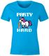 Damen T-Shirt Party Hard kotzendes Einhorn Fun-Shirt Saufsprüche Spruch lustig Moonworks®preview