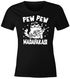 Damen T-Shirt Pew Pew Madafakas Katze Gangster Cat Meme Spruch Trend Slim Fit Moonworks®preview