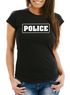 Damen T-Shirt Police Polizei-Kostüm Polizistin Fun-Shirt Fasching Verkleidung Kostüm Karneval Moonworks®preview