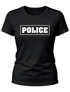 Damen T-Shirt Police Polizei-Kostüm Polizistin Fun-Shirt Fasching Verkleidung Kostüm Karneval Slim Fit Moonworks®preview