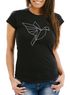 Damen T-Shirt Polygon Origami Vogel Bird Slim Fit Moonworks®preview