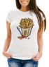 Damen T-Shirt Pommes Frittes Ketchup lustige Comic Zeichnung Frauen Fun-Shirt lustig Moonworks®preview