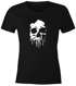 Damen T-Shirt Print Totenkopf Skull Blood Blut Paint Badge Fun-Shirt Slim Fit Moonworks®preview