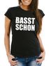 Damen T-Shirt Rave, Festival Party Feiern Spruch Shirt Techno - Passt Basst Schon - Comfort Fit MoonWorks®preview