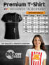 Damen T-Shirt - Retro Kino Jahrmarkt Popcorntüte - Fasching Karneval Ersatz Verkleidung Last Minute Kostüm Funshirt Slim Fit Moonworks®preview
