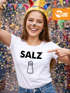 Damen T-Shirt Salz Faschings Shirt Karneval Fun-Shirt Kostüm einfach Slim Fit Moonworks®preview