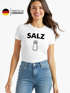 Damen T-Shirt Salz Faschings Shirt Karneval Fun-Shirt Kostüm einfach Slim Fit Moonworks®preview