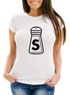 Damen T-Shirt Salz und Pfeffer Partnershirt Fasching Karneval Teamshirt Paarshirt Fun-Shirt Slim Fit Moonworks®preview
