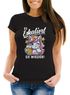 Damen T-Shirt Spruch Es eskaliert eh Frosch Einhorn Clown Fasching Karneval Frauen Fun-Shirt lustig Moonworks®preview