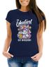 Damen T-Shirt Spruch Es eskaliert eh Frosch Einhorn Clown Fasching Karneval Frauen Fun-Shirt lustig Moonworks®preview