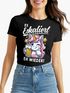 Damen T-Shirt Spruch Es eskaliert eh Frosch Einhorn Clown Fasching Karneval Frauen Fun-Shirt lustig Moonworks®preview