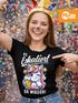 Damen T-Shirt Spruch Es eskaliert eh Frosch Einhorn Clown Fasching Karneval Frauen Fun-Shirt lustig Moonworks®preview
