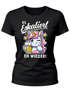 Damen T-Shirt Spruch Es eskaliert eh Frosch Einhorn Clown Fasching Karneval Frauen Fun-Shirt lustig Slim Fit Moonworks®preview