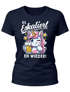 Damen T-Shirt Spruch Es eskaliert eh Frosch Einhorn Clown Fasching Karneval Frauen Fun-Shirt lustig Slim Fit Moonworks®preview