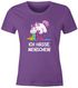 Damen T-Shirt Spruch Ich hasse Menschen kotzendes Einhorn Frauen Fun-Shirt lustig Moonworks®preview