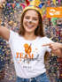 Damen T-Shirt Spruch - Team Spritz personalisiert - Kostümidee Mädelsabend JGA Mottoparty Fasching Karneval After Work Party Moonworks®preview