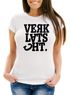 Damen T-Shirt Spruch Verklatscht Fun-Shirt Party Festival Techno Rave Oberteil Slim Fit Moonworks®preview