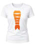 Damen T-Shirt Sushi Kostüm Fasching Karneval Verkleidung Shrimp Garnele Nigiri Slim Fit Moonworks®preview