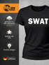 Damen T-Shirt SWAT Kostüm Fasching Karneval Faschings-Shirt Fun-Shirt Spezialeinheit Verkleidung Slim Fit Moonworks®preview
