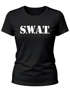 Damen T-Shirt SWAT Shirt Faschings-Shirt Kostüm Verkleidung Karneval Fun-Shirt Slim Fit Moonworks®preview