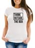 Damen T-Shirt Think Outside the Box Slim Fit Moonworks®preview