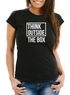 Damen T-Shirt Think Outside the Box Slim Fit Moonworks®preview