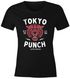 Damen T-Shirt Tigerkopf Print Vintage Style Japan Design Tokio Punch Schriftzug Fashion Streetstyle Slim Fit Neverless®preview