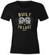 Damen T-Shirt Totenkopf Print Built to last Schriftzug Rocker Biker Racing Design Slim Fit Fashion Streetstyle Neverless® preview