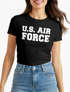 Damen T-Shirt U.S. Air Force Fun-Shirt Fasching Verkleidung Karneval Kostüm Slim Fit Moonworks®preview