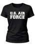 Damen T-Shirt U.S. Air Force Fun-Shirt Fasching Verkleidung Karneval Kostüm Slim Fit Moonworks®preview